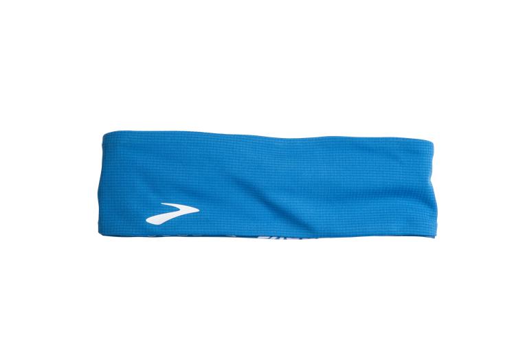 Brooks Men's Bandit Lightweight Running Headband - Blue/Running Logo (UZMN68431)